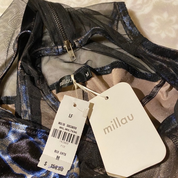 Millau blue cheetah velour dress NWT! - Picture 5 of 5